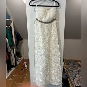 As U Wish Cream Embellished Midi Dress